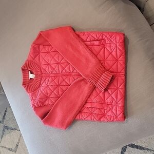 Womens puff vest and sweater